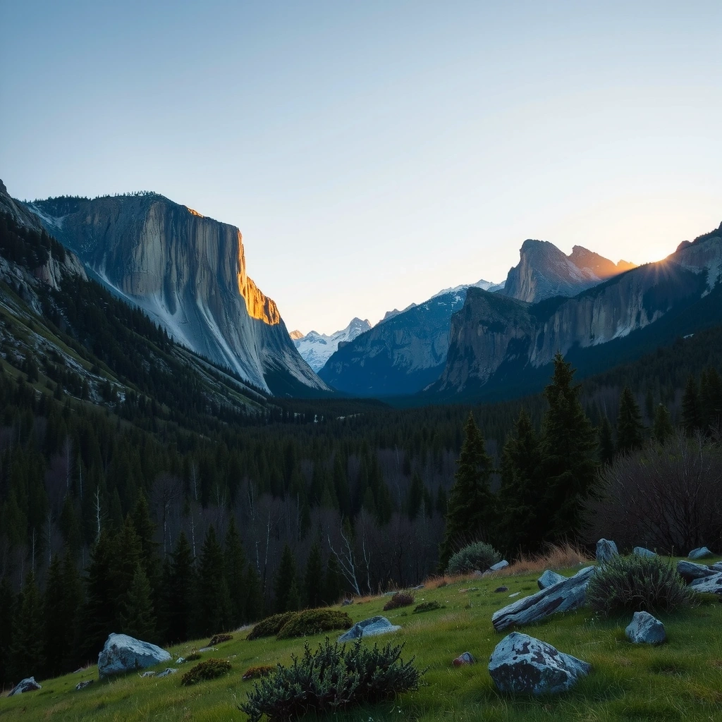 Вдохновляющий пейзаж американской природы на закате